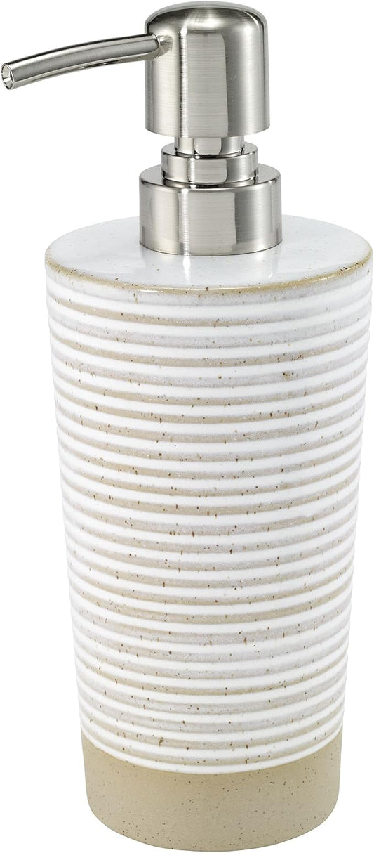 Avanti Linens - Soap Dispenser/Lotion Pump, Matte Textured Home Decor (Drift Collection), Multicolor