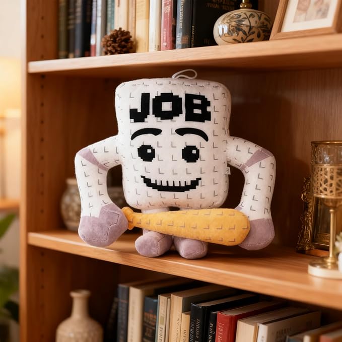 Steal a Brainrot 9-Inch Job Block Plush Pillow – Soft Huggable Cushion, Stylish Decor Accent & Collectible for Enthusiasts