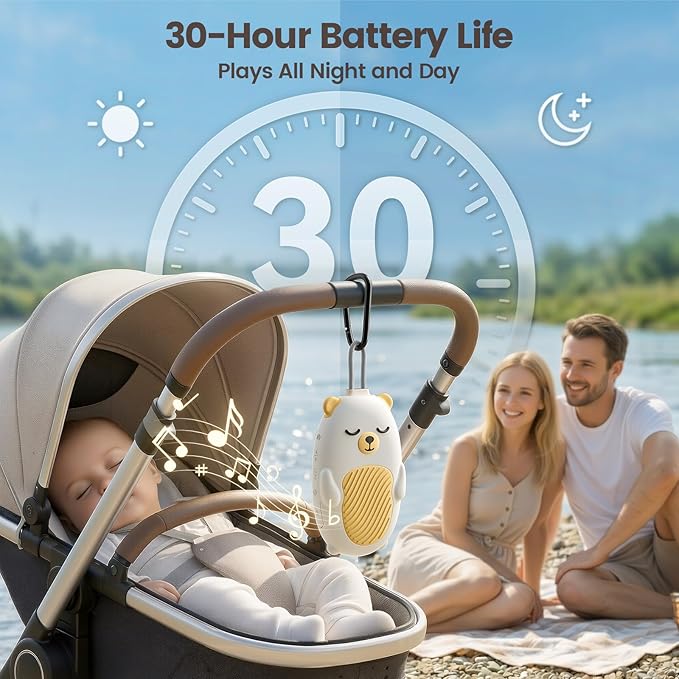 Vaydeer Baby Sound Machine for Sleep, White Noise Machine with 115 Sounds & 4 Modes, for New Moms & Newborns, Baby Sleep Soother, 54 dB Safe,Gift for Mom, Nursery Essentials