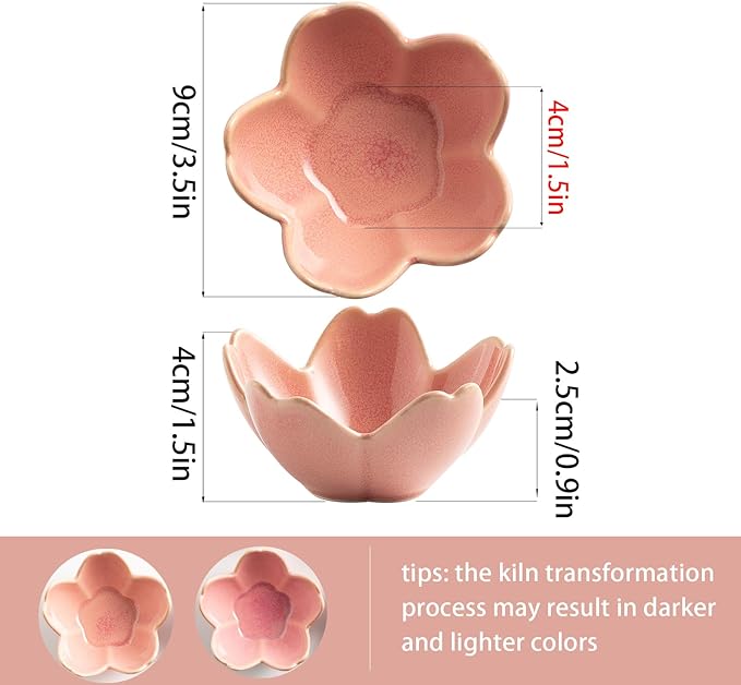 Flower Ring Holder Dish, Ceramic Jewelry Tray Dish, Small Trinket Dish, Jewelry Plate Bowl, Cute Jewlery Ring Holder Dish, Aesthetic Room Decor, Christmas Birthday Gifts for Women, 1 pack (pink)