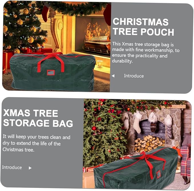 Christmas Tree Storage Bag Large Capacity Holiday Decoration Organizer and Water-resistant Xmas Tree Storage Pouch for Easy Moving