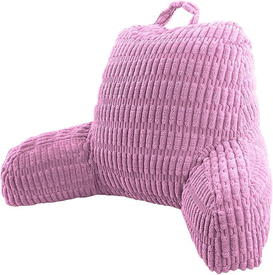 Reading Pillows for Sitting in Bed Adult, Back Rest Pillow for Sitting Up in Bed and Couch, Back Support Chair Pillow Support for Adult Backrest Pillows for Reading (Pale Pink 21 Inch)