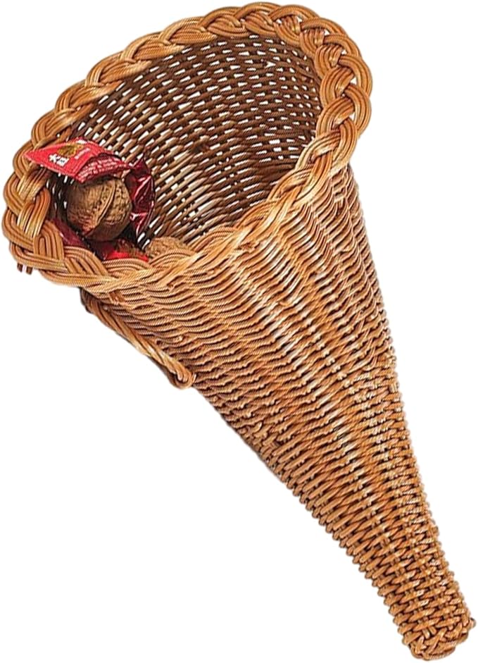 Woven Storage Basket Christmas Decorative Horn Shape Holder Parties AnUnique Addition Decor Christmas Ornaments