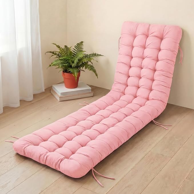 Wenqik Long Floor Cushion Large Floor Cushion with Brushed Cotton 74.8 x 27.5 x 3.15 in Jumbo Lounger Pillow for Outdoor Indoor Bay Window Meditation Yoga Reading Sleeping (Pink)