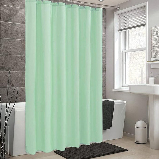 LLSCL Green Fabric Shower Curtain Liner with Magnets, Waterproof Hotel Quality, 72 x 72 Machine Washable