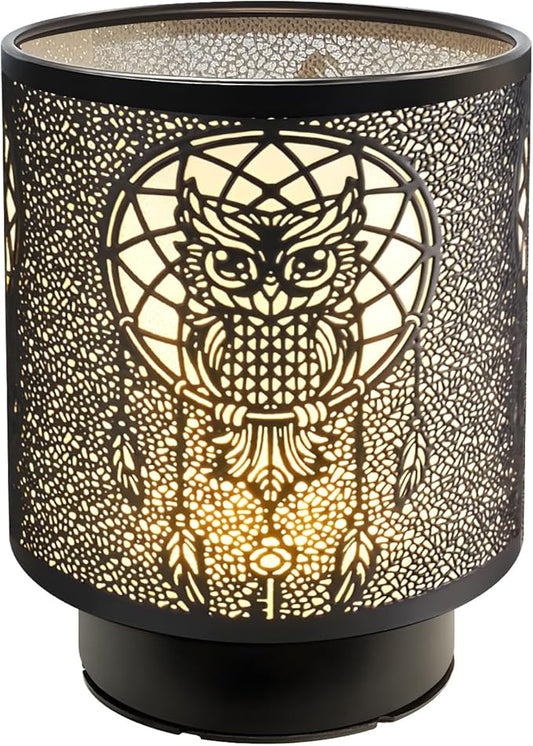 Battery Operated Table Lamp, Cordless Lamps for Home Décor, Nightlight with LED Bulb with Timer for Living Room Bedroom Tabletop Entryway Centerpiece Gift (owl)