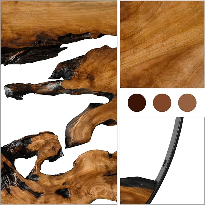 WELLAND Cedar Wood Wall decoration Ornaments, 16" L x 16" W x 1" H Hanging Decoration, irregular shape décor for Home Office, Living Room, Bedroom, Entryway, Bathroom