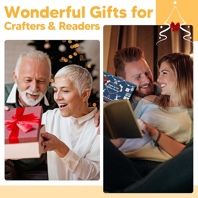 Neck Light Book Lovers Gifts: Crochet Accessories Knitting Gifts for Women Teens Readers, Mothers Day Gifts for Wife Grandma from Husband White Elephant Gift Exchange Sewing Supplies Reading Light