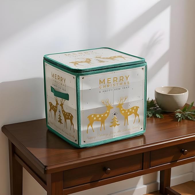Bauble Safe, Holiday Organizing Piece, Sphere Securing Device, Unique Multi Level Design, Seamless Farmhouse Functionality, Top Closet Selection, Single Unit Solid Tear Resistant Fabric Case