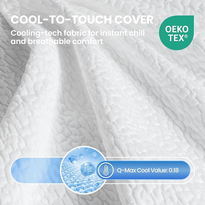 BedStory Cooling Mattress Topper Full Size, 3 Inch Gel Infused Memory Foam Topper with Cool-to-Touch Removable Cover, Pressure Relief & Deep Refresh Sleep, CertiPUR-US Certified