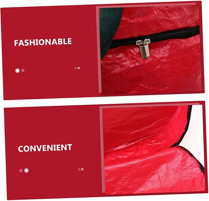 Christmas Wreath Storage Bag with Handle Double-Layer Pe Wreath Holder for and Portable Holiday Decoration Organizer