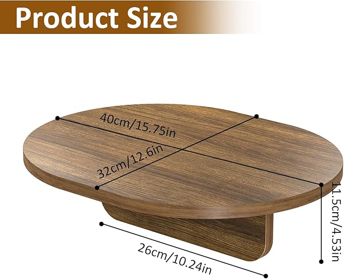 Asgolion Sofa Tray Between Cushion, 15.75"x12.6" Wood Couch Tray, Folding Couch Armrest Table Fit Armless Couch/Sectional, for Drink Snacks Phone Remote Holder, Rustic Brown