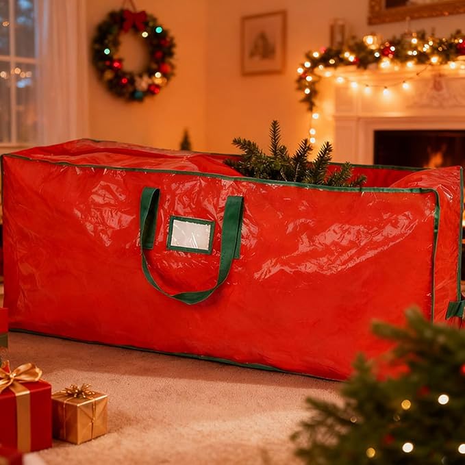 Christmas Tree Storage | Large Zippered Tree Organizer, Heavy Duty Storage with Reinforced Handles, Ideal for Artificial Trees at Home