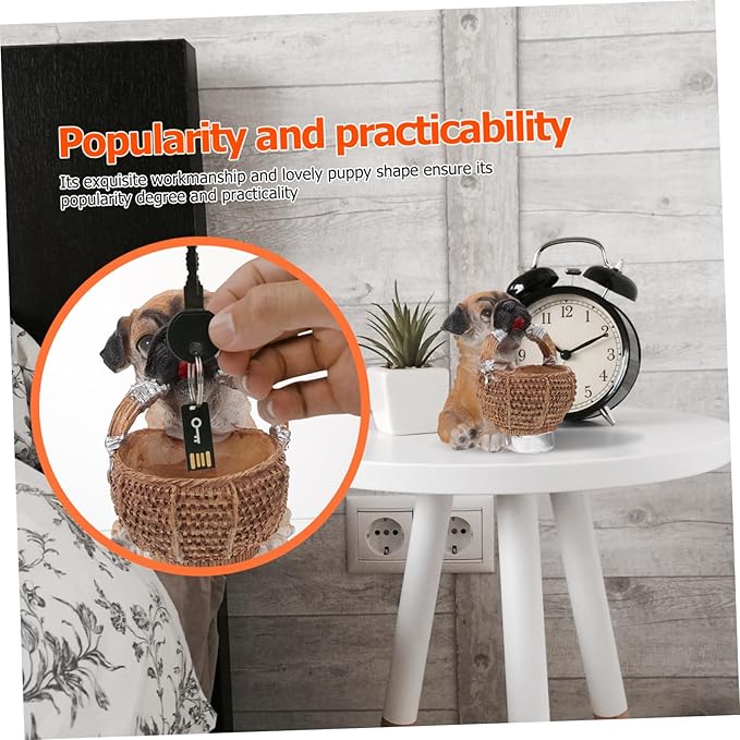 1pc Creative Resin Puppy Storage Basket Cute Key Holder for Entryway Home Decor and Sundries Organization for