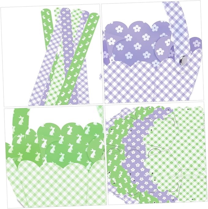 Mikinona 12pcs Adorable Easter Baskets for Storage and Chick Designs for Easter Hunts and Seasonal Decor