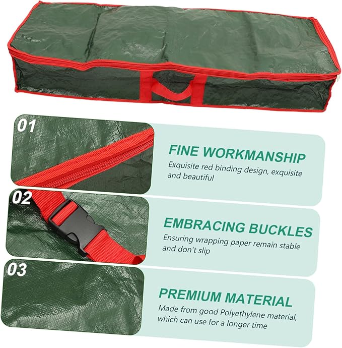 Garneck Under Bed Wrapping Paper Storage Organizer Bag Lightweight Wrap Storage for Holiday Presents Crafts and Snacks Capacity Design for Easy Organization