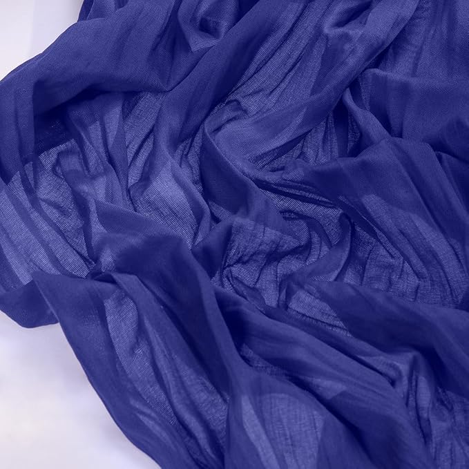 Socomi Royal Blue Easter Spring Cheesecloth Table Runner Boho Rustic Gauze 120 inch 10FT Cheese Cloth Runner for Wedding Party Baby Shower Birthday Home Decor Holiday Decorations