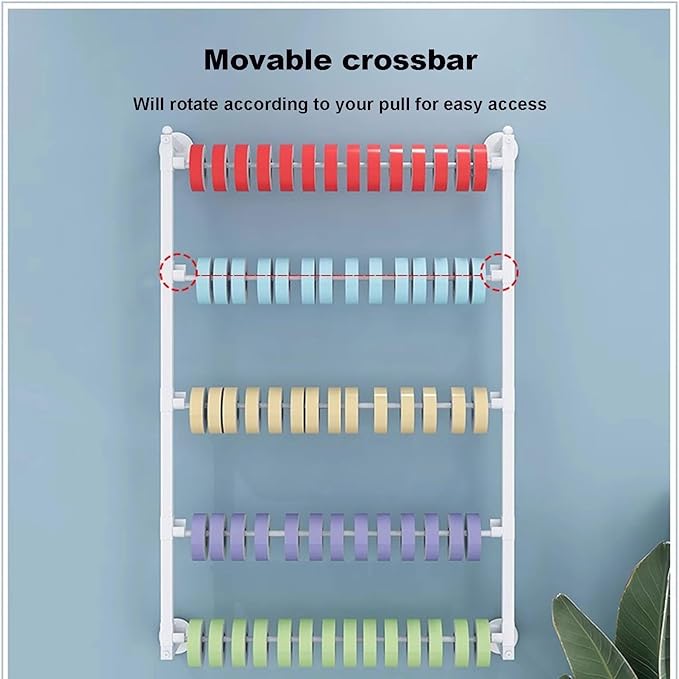 Metal Ribbon Holder Organizer Rack, Extra Large Wrapping Paper Organizer Storage Metal，4 Tier Stand Ribbon Roll Display Storage Shelf for Mothers Day Flower Store Craft Room Gift Wrapping (Col