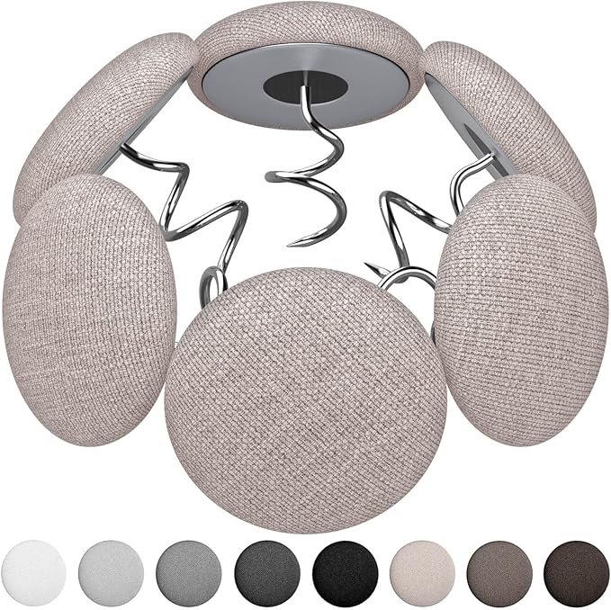 12 Colors Fabric Covered Button Twist Pins Dust Ruffle Pins- for Sofa，Upholstery，Armchair Caddies, Armrest Covers,Bed Skirts, Slipcovers, Headliners (12, Light Brown)