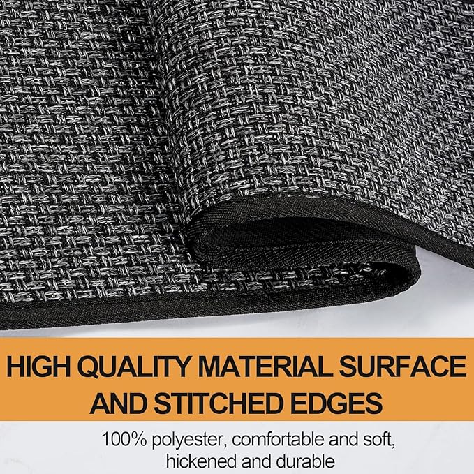 SUMLANS Kitchen Mat 1 PCS, Cushioned Non Slip Rugs for Kitchen Floor, Absorbent Runner Comfort Standing Mats Washable for Kitchen, Office, Home (Black, 24"x36")