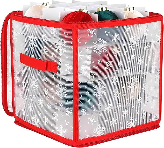 Christmas Ball Storage,with Handle 36 Slots Dustproof Waterproof Large Foldable,Christmas Decoration Ball Organizer - for Cabinet Under Bed Shelf Home Dorm Apartment Bedroom