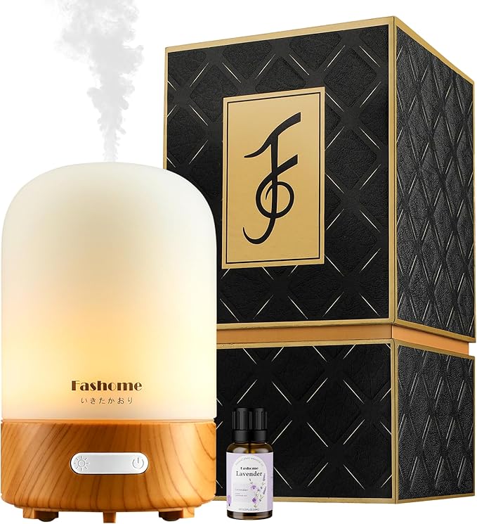Essential Oil Diffuser for Home, Ultrasonic Cool Mist Air Aromatherapy Humidifier, Mini Scent Air Machine Portable Diffuser with Changing Lights & Auto Shut-Off for Home Bedroom Office Yoga(<25dB)