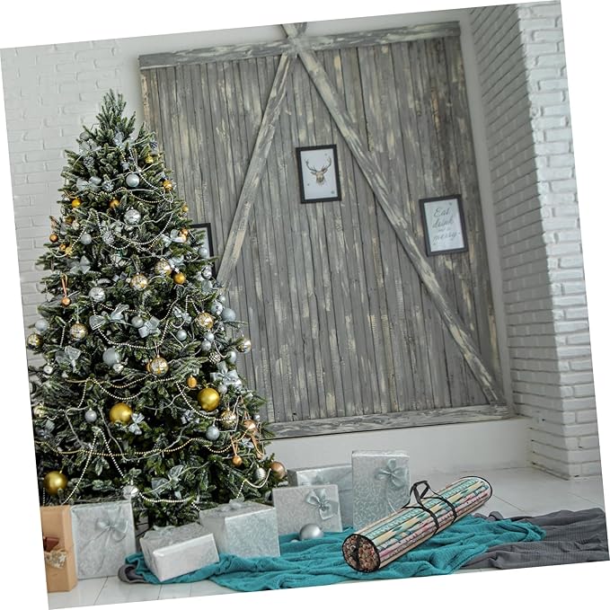Wrapping Paper Storage Bag Portable Organizer Zipper Tear Resistant Present Wrap Storage for Christmas Under Bed Attic Use
