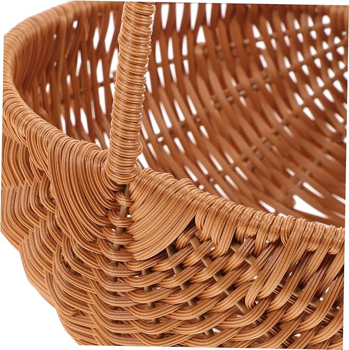 Rectangular Mini Easter Basket with Handle for Party Storage Woven Decoration for Eggs Candies and Items for Home and Kindergarten Decor