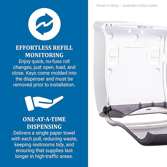 SANT1755TBK - Ultrafold Fusion C-fold amp; Multifold Towel Dispenser, 11 1/2x5 1/2x11 1/2, Black