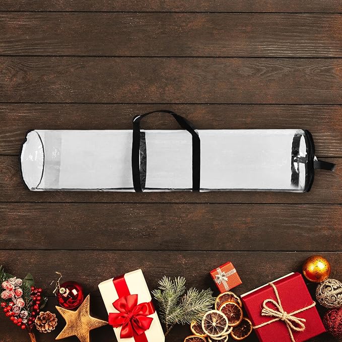 Cylinder Gift Wrap Storage Bag PVC Under Bed Holiday Storage