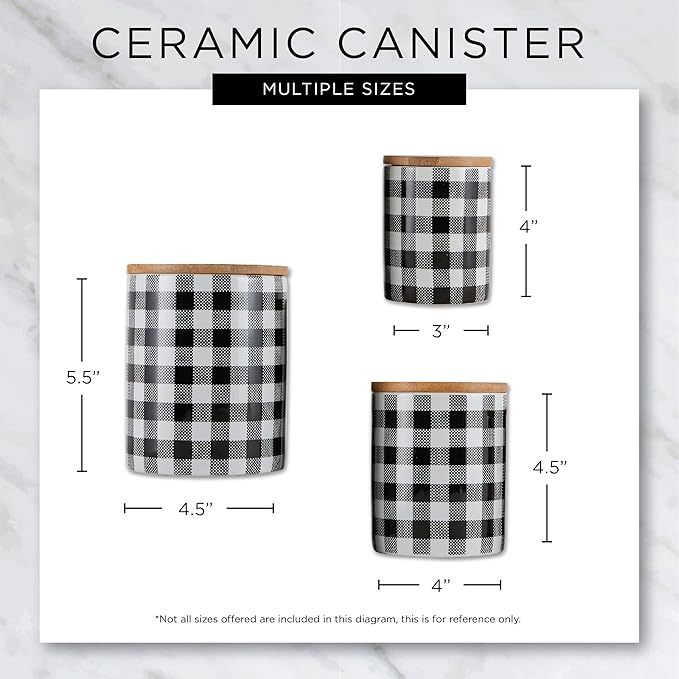 DII Kitchen Accessories Retro Collection Ceramics, Canister Set, Avocado, 3 Piece