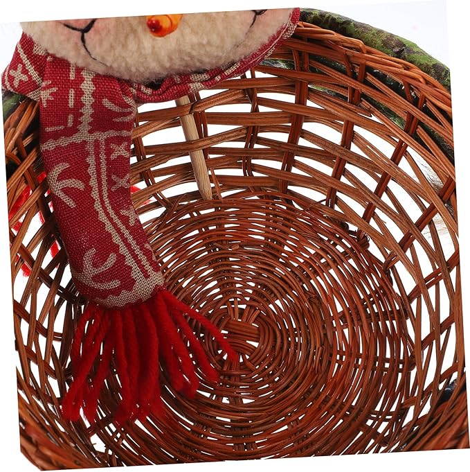 Claus Reindeer Snowman Christmas Balls Ornaments Party Storage Basket Random Style