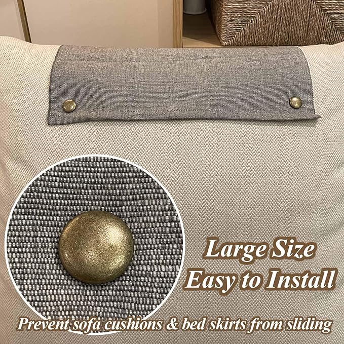 Pure Copper Upholstery Pins for Bed Skirts, Slipcovers, Sofa & Armchair Covers – Secure Furniture Fabric, 16 Pack