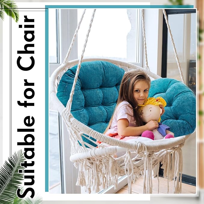 Jerify Floor Pillow Cushions Large Round Square Large Meditation Floor Pillow for Classroom Adult Meditation Picnic Party Seating Learning Daycare School(Round,Aquamarine,2 Pcs)