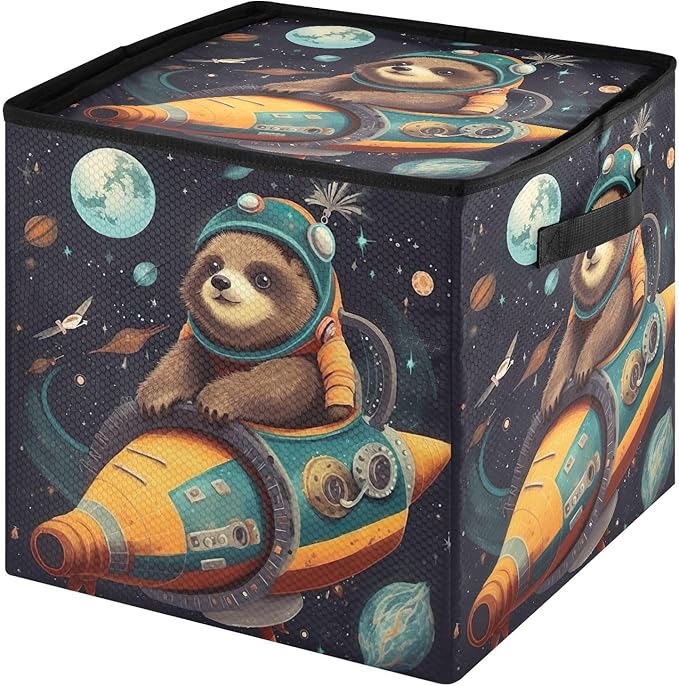 Kigai Sloth Christmas Ornament Storage Box with Zipper & Adjustable Dividers Holiday Ornament Organizer Xmas Storage Container, 64 Balls