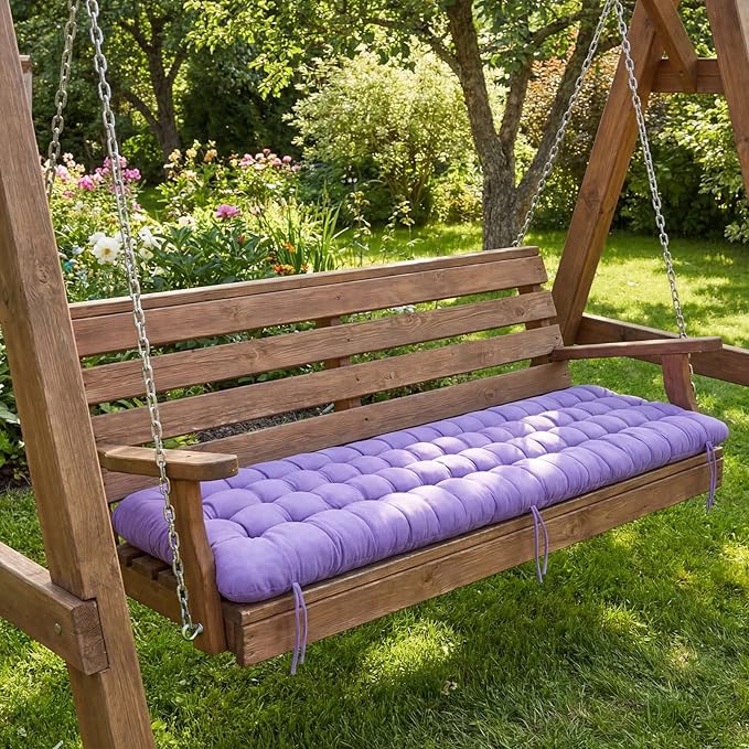Wenqik Long Floor Cushion Large Floor Cushion with Brushed Cotton 74.8 x 27.5 x 3.15 in Jumbo Lounger Pillow for Outdoor Indoor Bay Window Meditation Yoga Reading Sleeping(Purple)