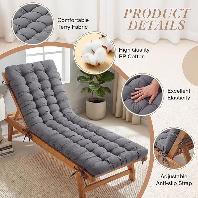 Wenqik Long Floor Cushion Large Floor Cushion with Brushed Cotton 74.8 x 27.5 x 3.15 in Jumbo Lounger Pillow for Outdoor Indoor Bay Window Meditation Yoga Reading Sleeping(Dark Gray)
