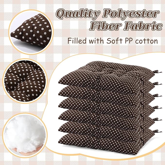 Geetery 12 Pcs Floor Pillows Bulk Seating Cushions for Floor Chair 15.7'' Large Meditation Cushion for Yoga Living Room Tatami Bedroom Balcony Office (Polka Dot Color,Square)