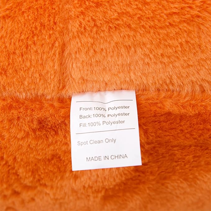 Aimuan Reading Pillow Bed Rest Wedge Large Adult Backrest Pillow with Arms Back Support for Sitting Up in Bed Cushion Incline Rest Sleeping Snoring Pillow, Orange