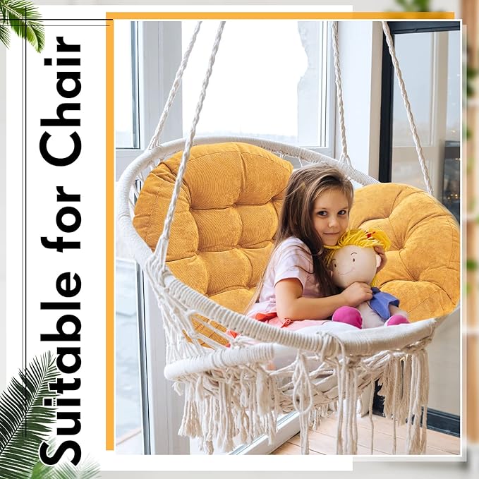Jerify Floor Pillow Cushions Large Round Square Large Meditation Floor Pillow for Classroom Adult Meditation Picnic Party Seating Learning Daycare School(Round,Yellow,6 Pcs)