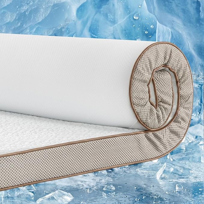 BedStory Cooling Mattress Topper Twin XL, 3 Inch Gel Infused Memory Foam Topper with Cool-to-Touch Removable Cover, Pressure Relief & Deep Refresh Sleep, CertiPUR-US Certified
