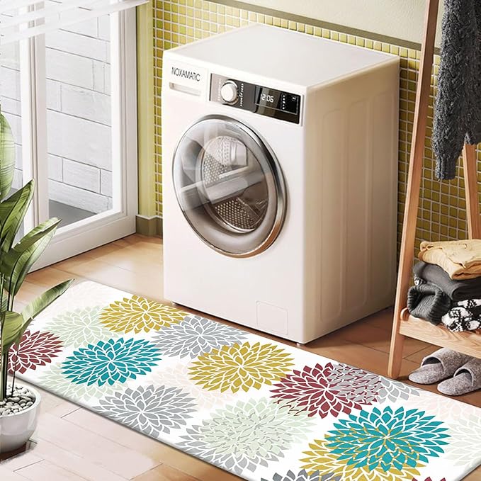 HEBE Anti Fatigue Kitchen Rugs Sets of 2, Non Slip Kitchen Mats for Floor, Waterproof Cushioned Comfort Standing Carpet for Kitchen Sink, Home Office, Laundry Room