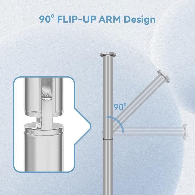 RRM Toilet Paper Holder Stand, Bathroom Free Standing Toilet Paper Holders with Reserve Storage 3-4 Toilet Paper Rolls, 22-inch Stainless Steel Toilet Paper Holder Stand (Brushed)