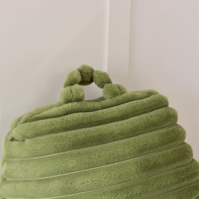 Yaoshuho Large Reading Pillow for Adults, Back Support Pillow for Sitting Up in Bed with Arms, Couch for Lounging Bedrest, Sage