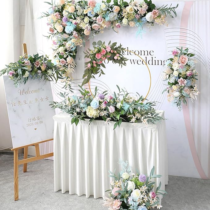 Centerpiece Table Decorations 10Pcs 12 Inch,Metal Floral Hoop Wedding centerpieces for Tables with Lights.Wreath Gold Hoop Rings for Home Decorations Wedding Table Decorations and Party Table Decor.
