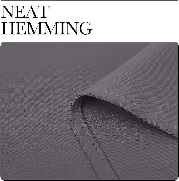 NICETOWN Bedroom Blackout Curtains Panels, 1 Pair, 55 inches by 102 Inch, Grey, Triple Weave Energy Saving Thermal Insulated Solid Grommet Blackout Draperies for Patio