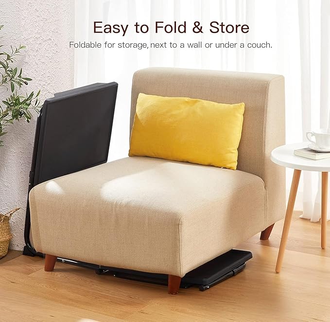 HUANUO Adjustable TV Tray Table - TV Dinner Tray on Bed & Sofa, Comfortable Folding TV Tray with 6 Height & 3 Tilt Angle Adjustments (Black)