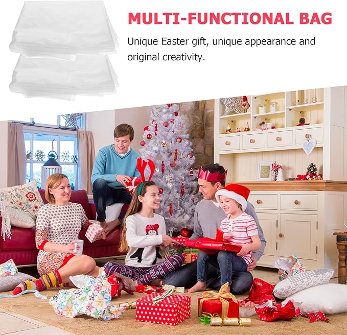 Tofficu 2pcs Oversized Anti-tear Pe Quilt Storage Bags 120x220cm Large Bedding Holder Dustproof Organizer for Holiday Tree and Closet Storage