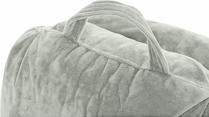 Husband Pillow Medium Reading Pillow with Arms - 23" Backrest for Sitting Up in Bed - Firm Support Bed Rest Pillow for Adults, Neck Roll, Removable Cover - TV, Reading, Lounging - Desert Sage