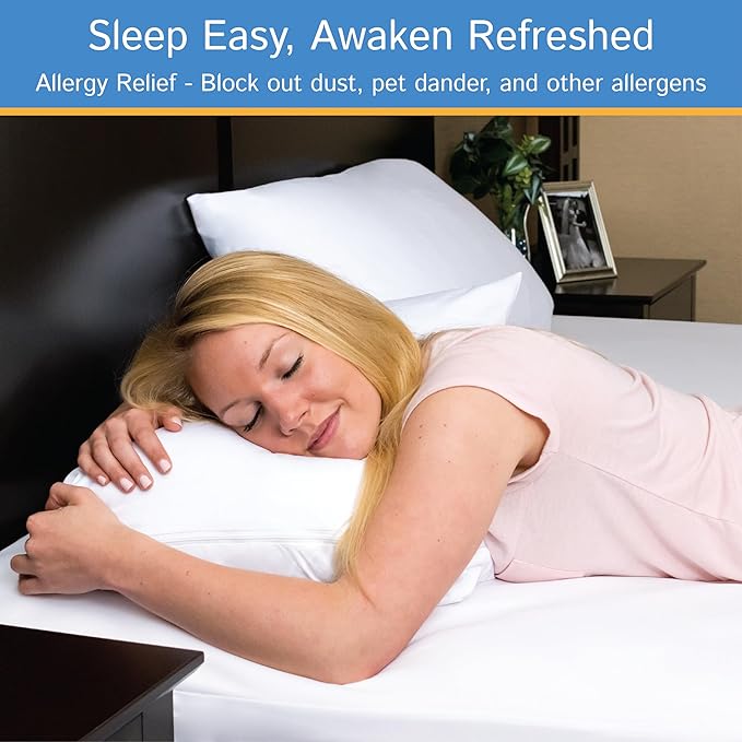 RV Short Queen Size Mattress or Box Spring Encasement (5" to 8" Depth) - Waterproof Zippered Protector Hypoallergenic Premium Bed Cover Protects from Dust Allergens
